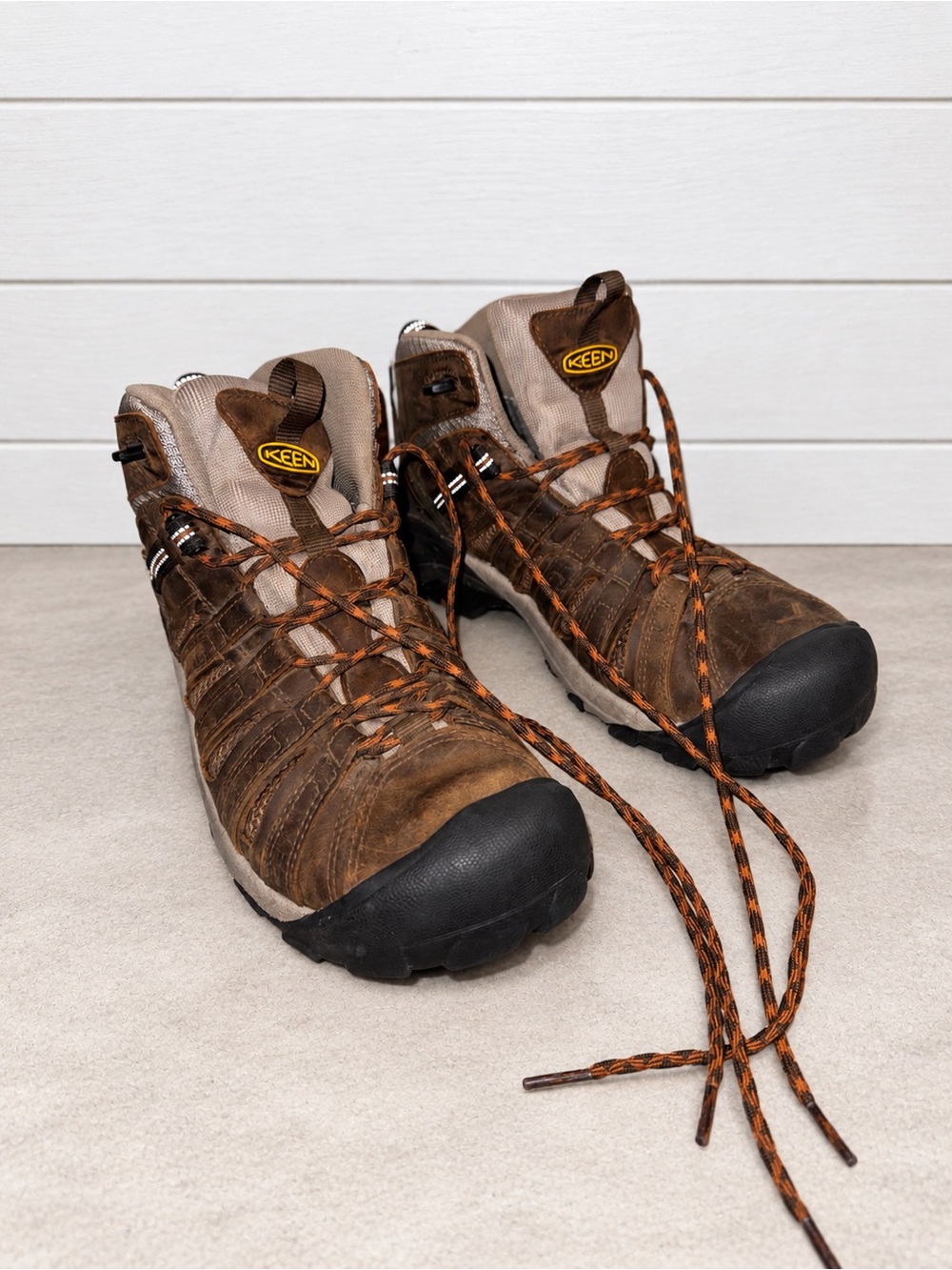 KEEN Utility Detroit XT Mid Waterproof Soft Toe Work Boots Men’s 10D Brown